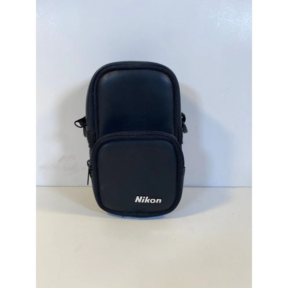 Nikon Black Faux Leather Compact Camera Case Pouch with Belt Loop and Pockets